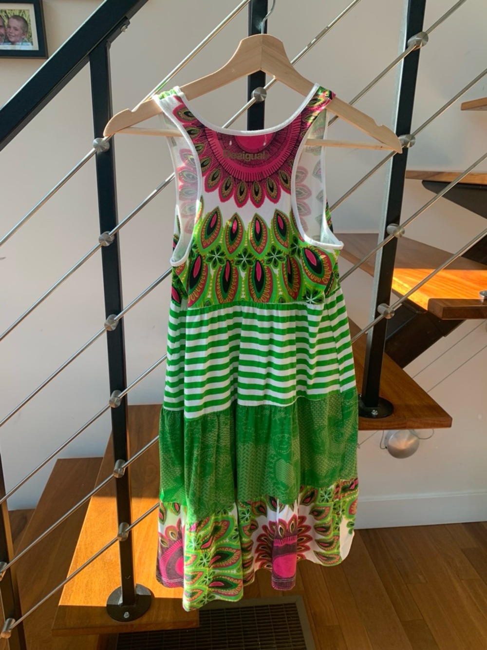 Desigual Green & Pink Paisley Tank Dress - Picture 3 of 4